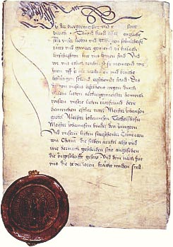 Titelblatt des Stadtrechtes, Bülach, 1483