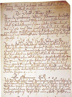 Eide der Nürensdorfer Gemeindebediensteten und -angehörigen, 1787